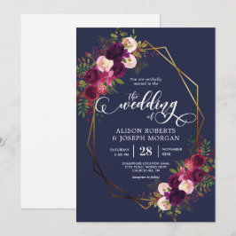 Invitación a bodas geométricas en Boho