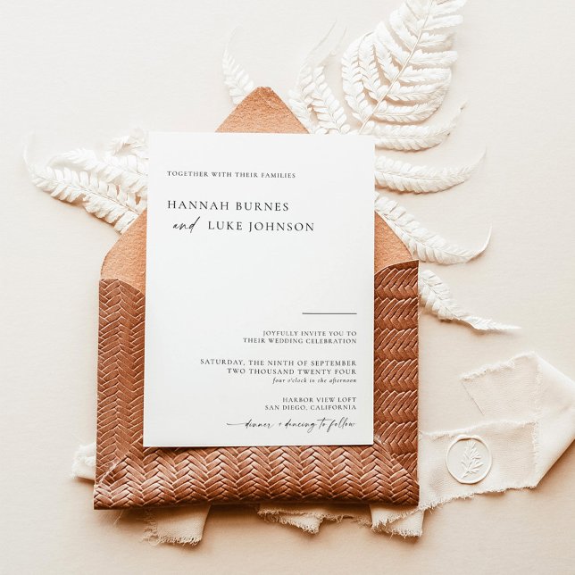 Invitación a bodas | Minimalista moderno simple (Subido por el creador)