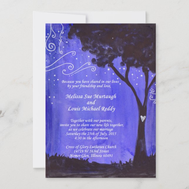 Invitación a bodas Murtaugh/Redding (Anverso)