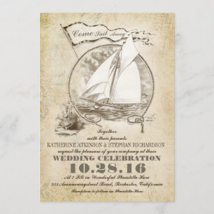 Invitación a bodas náuticas: Vayan a navegar