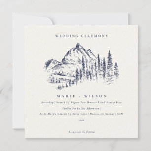 Invitación a bodas para boceto de bodas en la mont