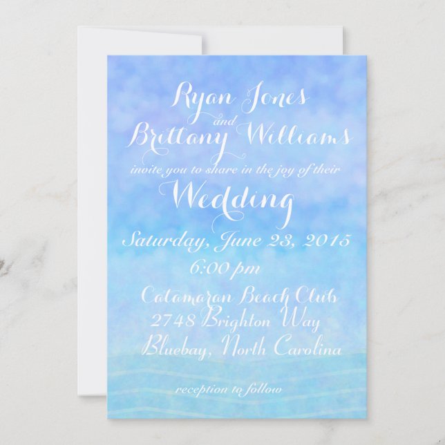 invitación a bodas por mar y cielo II (Anverso)