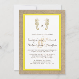 Invitación a bodas tropicales en la playa de Burla