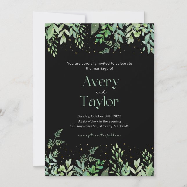 Invitación a bodas y Invitaciones de venta anticip (Anverso)