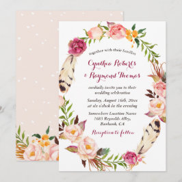 Invitación a Boho Boda Floral Boda Boda
