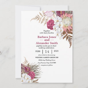 Invitación a Boho Bouquet acuarela