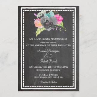 Invitación a Boho Chalkboard