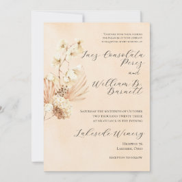 Invitación a Boho Dried Floral Wedding