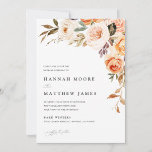 Invitación a Boho Fall Floral Wedding