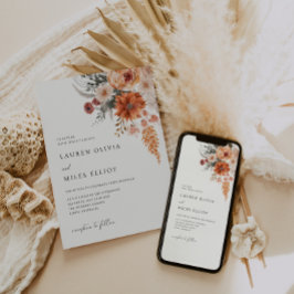 Invitación a Boho Floral Fall Wedding