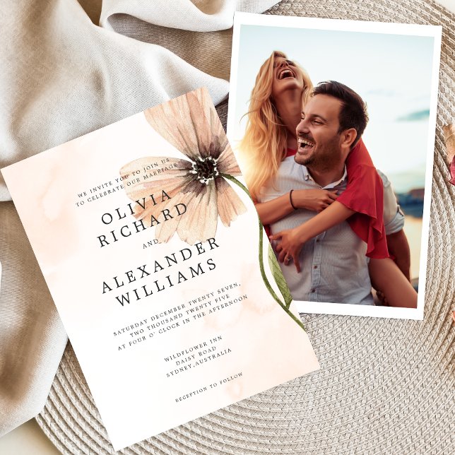 Invitación a boho floral rustica otoño otoño en ma (Subido por el creador)