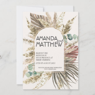 Invitación a Boho Floral Wedding