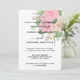 Invitación a Boho Floral Wedding - Plantilla edita