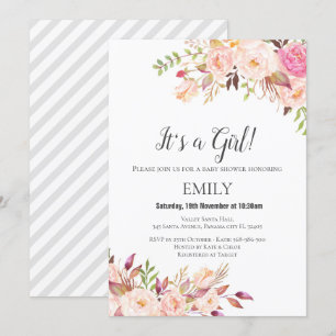 Invitación a Boho Florals - Novia - Baby Shower