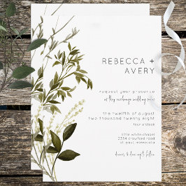 Invitación a Boho Greenery Modern Floral Wedding