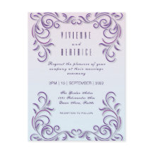 Invitación a Boho Lesbian boda Lilac