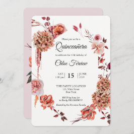 Invitación a Boho Quinceañera