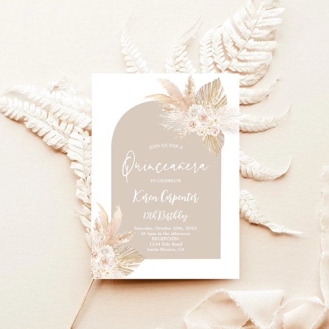 Invitación a Boho Quinceanera (Subido por el creador)