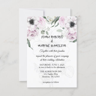 Invitación a Boho Rustic Wedding - Elegante floral