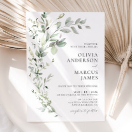 Invitación a Boho Sage Greenery Botanical Wedding
