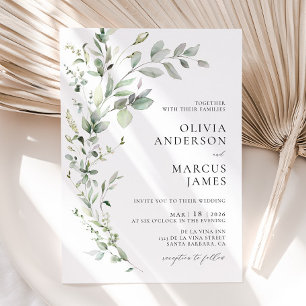 Invitación a Boho Sage Greenery Botanical Wedding