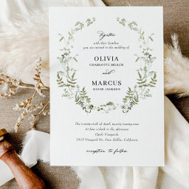 Invitación a Boho Sage Greenery Botanical Wedding