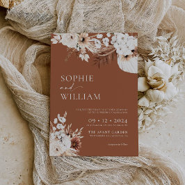 Invitación a Boho Terracotta Floral Wedding