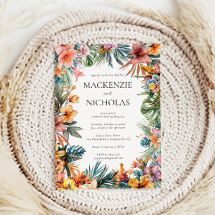 Invitación a Boho Tropical Floral Wedding