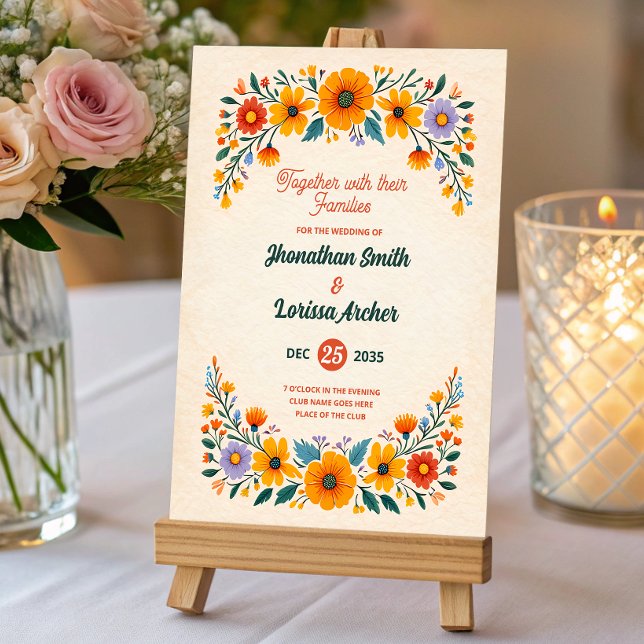 Invitación a Boho Watercolor Wildflower Wedding (Subido por el creador)