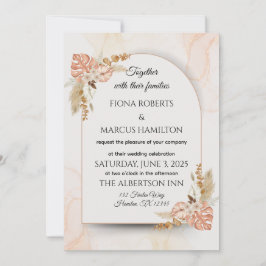 Invitación a Boho Wedding - Elegante floral rústic