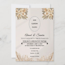 Invitación a Boho Wedding - Elegante floral rústic