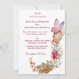 Invitación a Boho Wildflower Floral Wedding