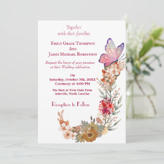 Invitación a Boho Wildflower Floral Wedding