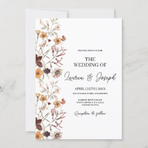 Invitación a Boho Wildflower Wedding