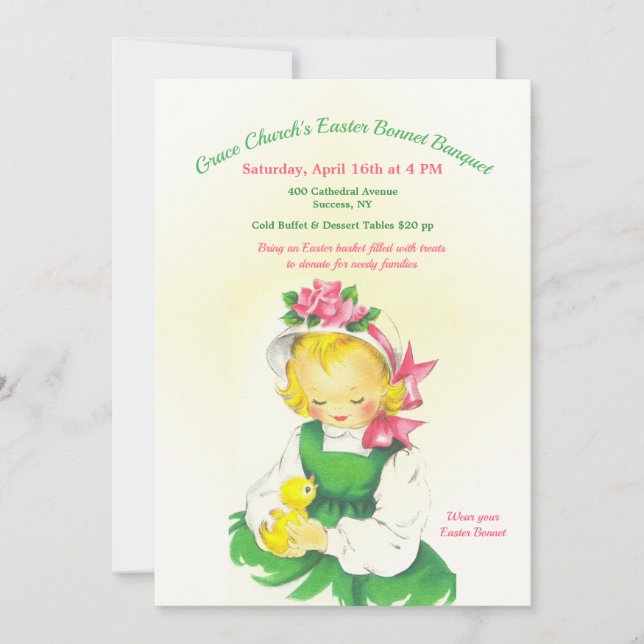 Invitación a Bonnet de Pascua (Anverso)