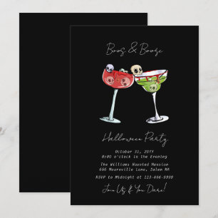 Invitación a Boos y Booze Halloween