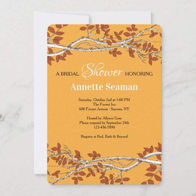 Invitación a Bordes de la bifurcación de otoño (Anverso)