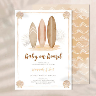 Invitación a bordo de Baby Shower para bebé