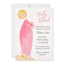 Invitación a bordo de Baby Shower para bebé