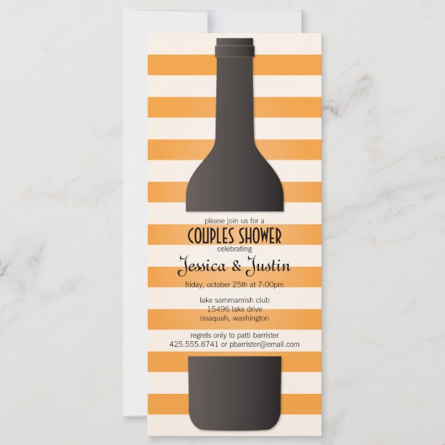 Invitación a botellas de vino (Anverso)