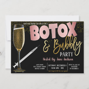 Invitación a Botox y Bubbly Party