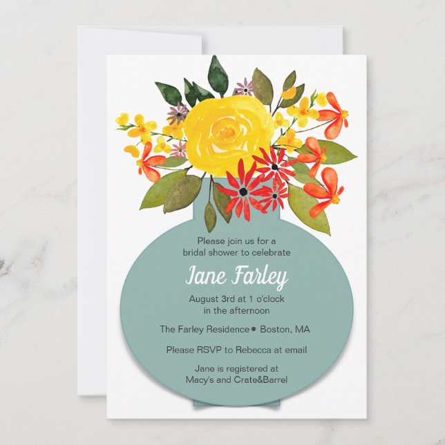 Invitación a Bouquet amarillo (Anverso)