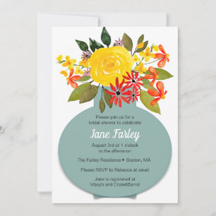 Invitación a Bouquet amarillo