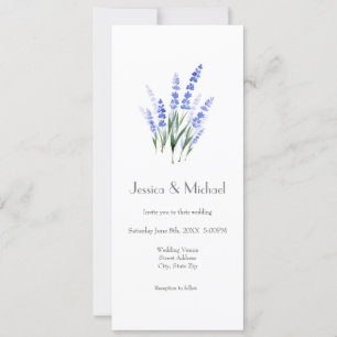 Invitación a Bouquet de Lavanda de Acuarela