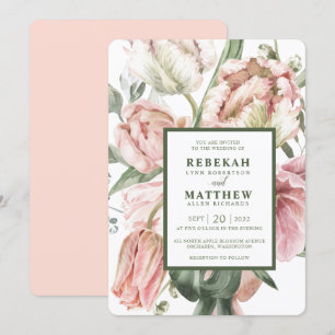 Invitación a Bouquet Tulip de Primavera
