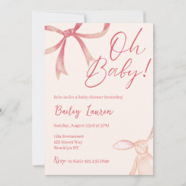 Invitación a Bow Baby Shower