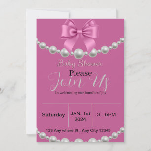 Invitación a Bows & Pearls