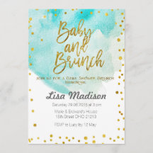 Invitación a brunch Baby Shower de Blue Mint