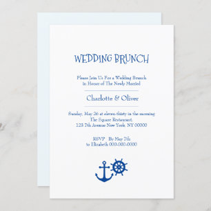 Invitación a brunch Boda náutico