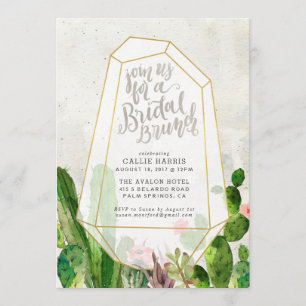 Invitación a Brunch Bridal con Éxito del Desierto